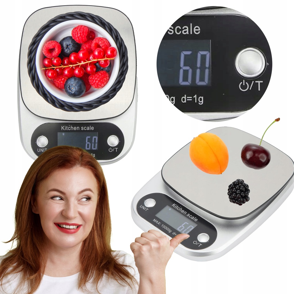 WAGA KUCHENNA PRECYZYJNA 5000g/0,1g WYŚWIETLACZ LCD JUBILERSKA Jednostki pomiaru funt (lb)